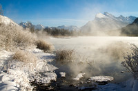 Vermilion Lakes in -27degC, Banff Canada