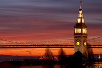 Ferry Building and Bay Bridge at Sunrise